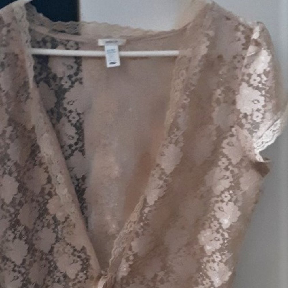 Old Navy Tan Lace Jacket (Size XL)